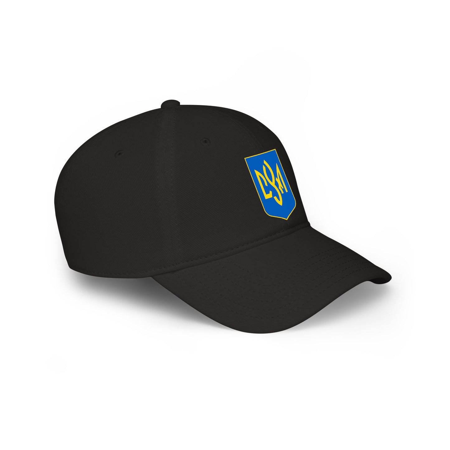 CYM Letters Logo Shield Green and Yellow Embroidered Baseball Cap — Low-Profile Hat