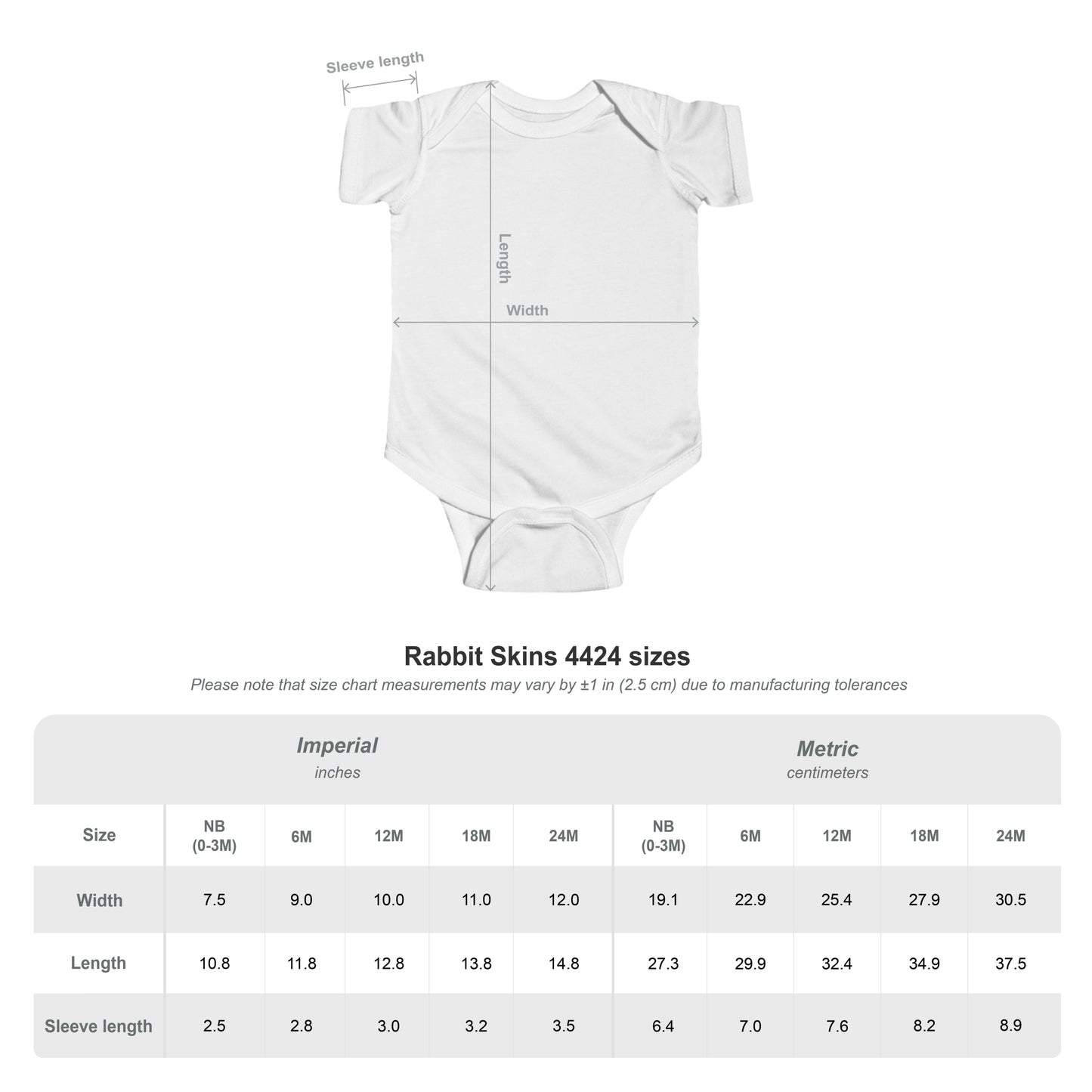 CYM Logo with Printed Embroidery Infant Bodysuit — Baby Onesie
