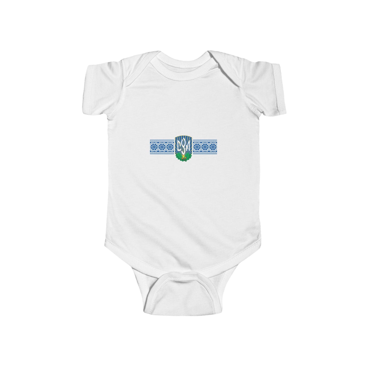CYM Logo with Printed Embroidery Infant Bodysuit — Baby Onesie