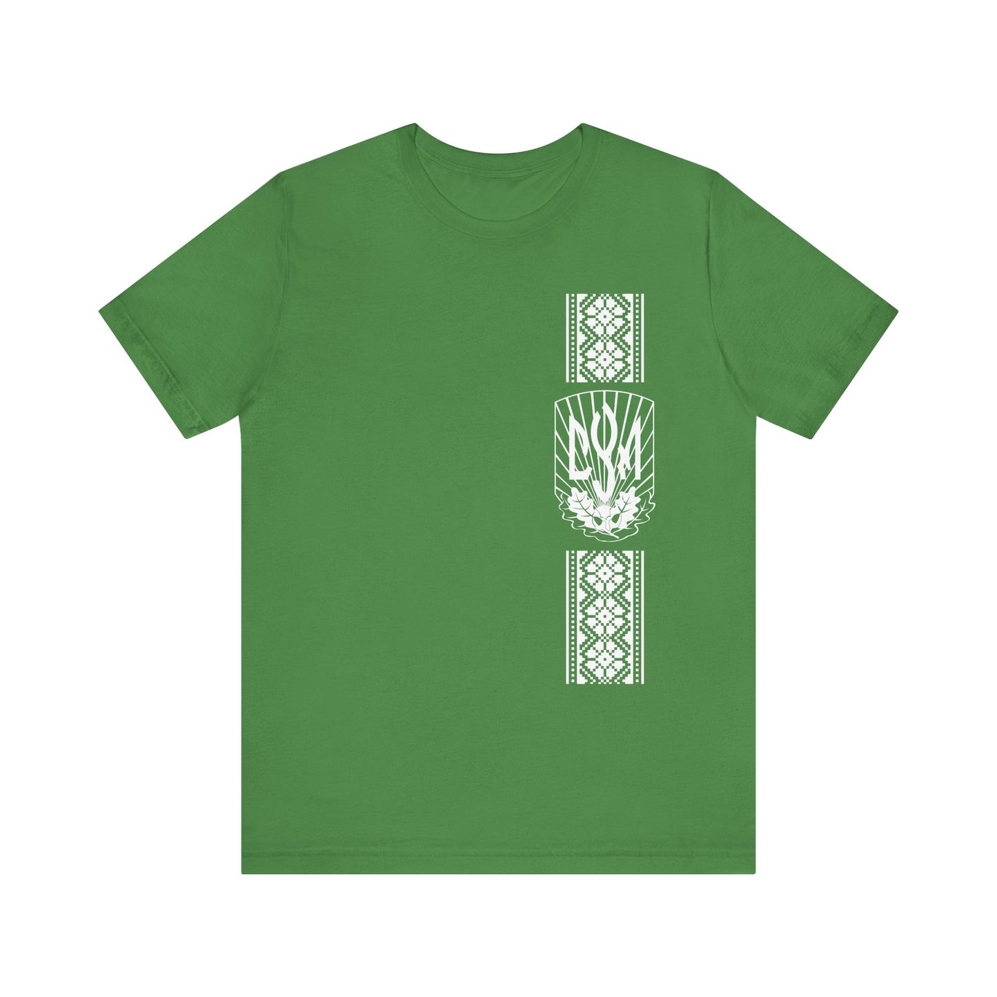 CYM Logo with printed Ukrainian Embroidery Adult T-Shirt