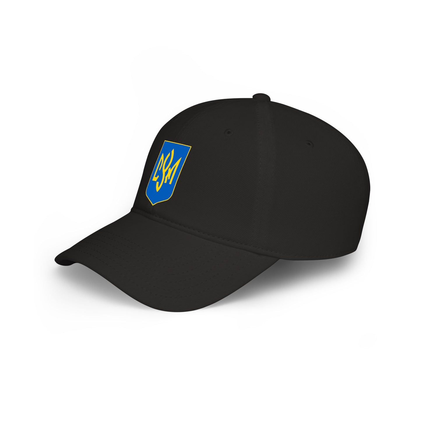 CYM Letters Logo Shield Green and Yellow Embroidered Baseball Cap — Low-Profile Hat