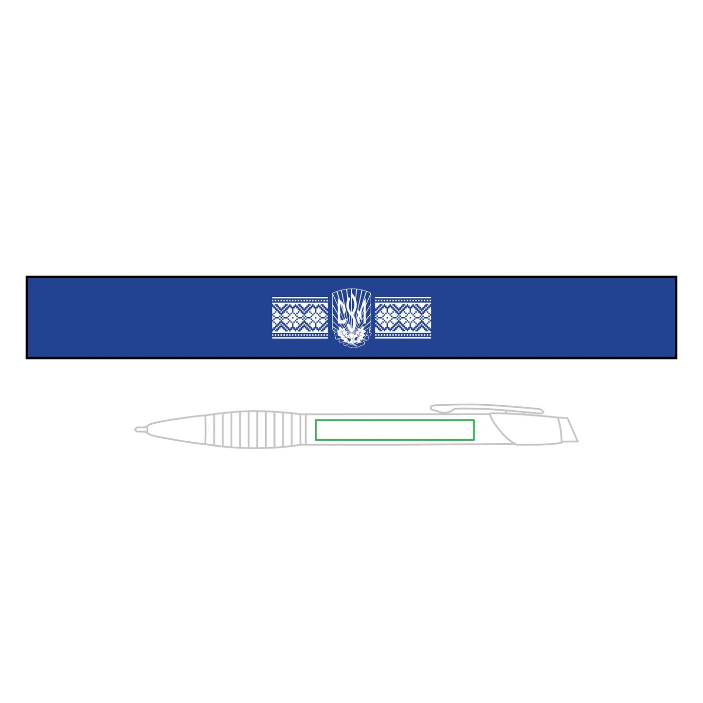 CYM Embroidery Logo Brass Ballpoint Pen with Rubber Grip