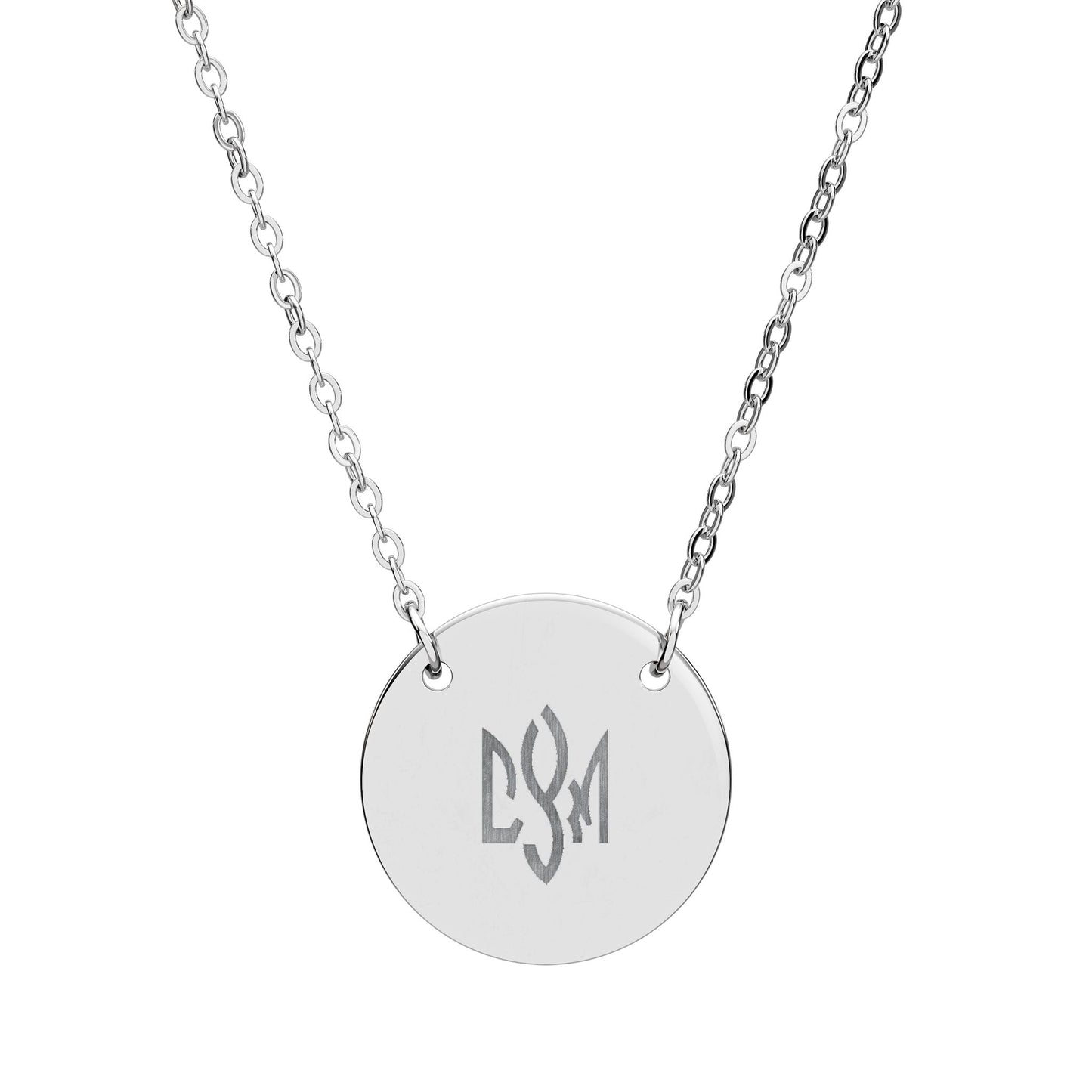 CYM Letters Circle Necklace (Engraving)