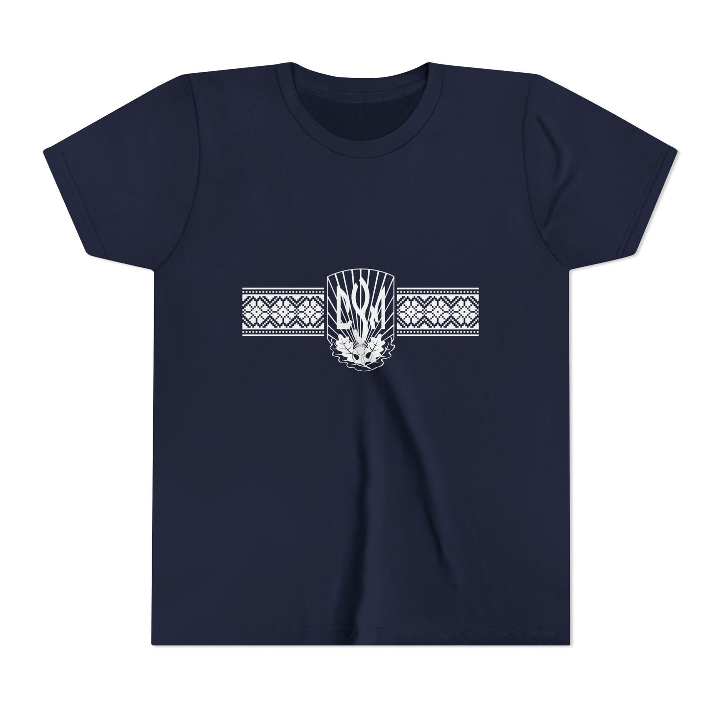 CYM Logo with printed Ukrainian Embroidery Kid’s T-Shirt