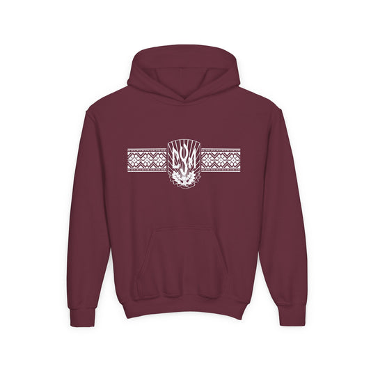 CYM Logo with printed Ukrainian Embroidery Kid’s Pullover Hoodie