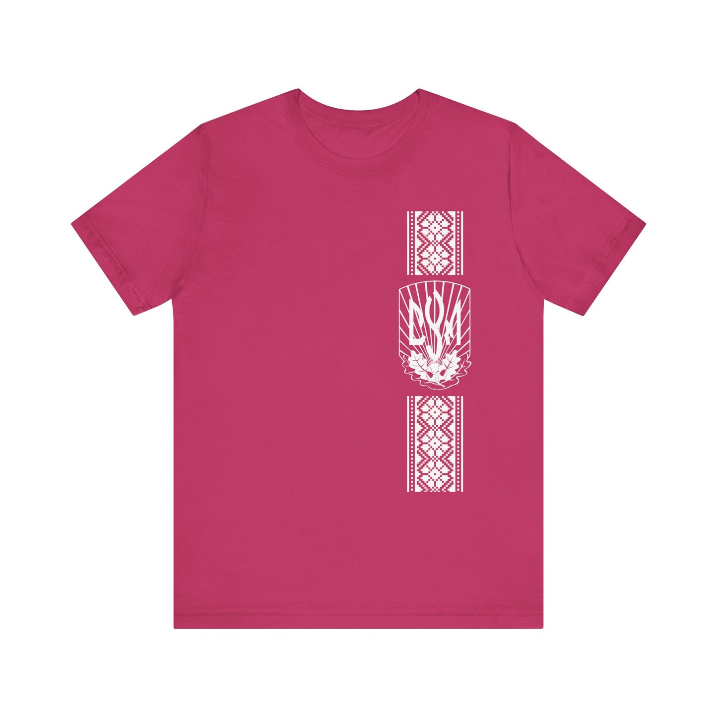 CYM Logo with printed Ukrainian Embroidery Adult T-Shirt