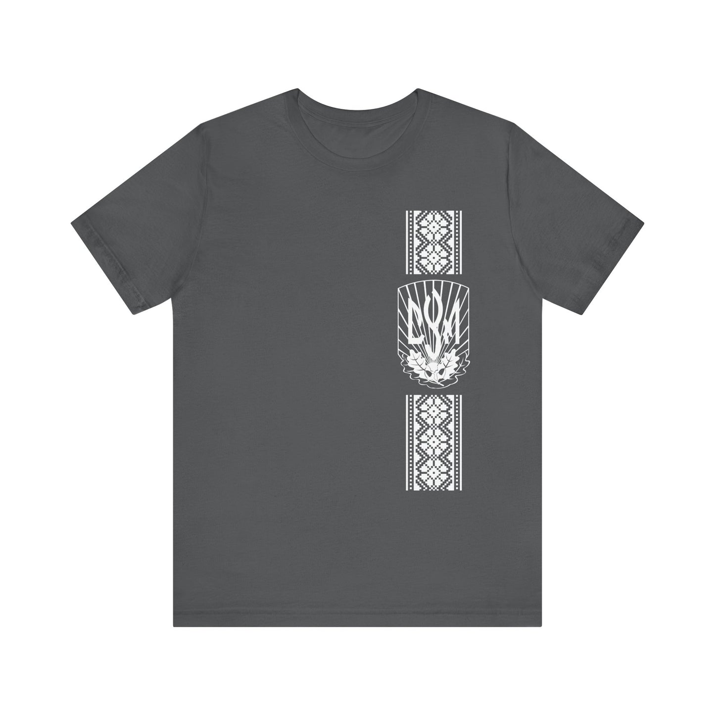 CYM Logo with printed Ukrainian Embroidery Adult T-Shirt