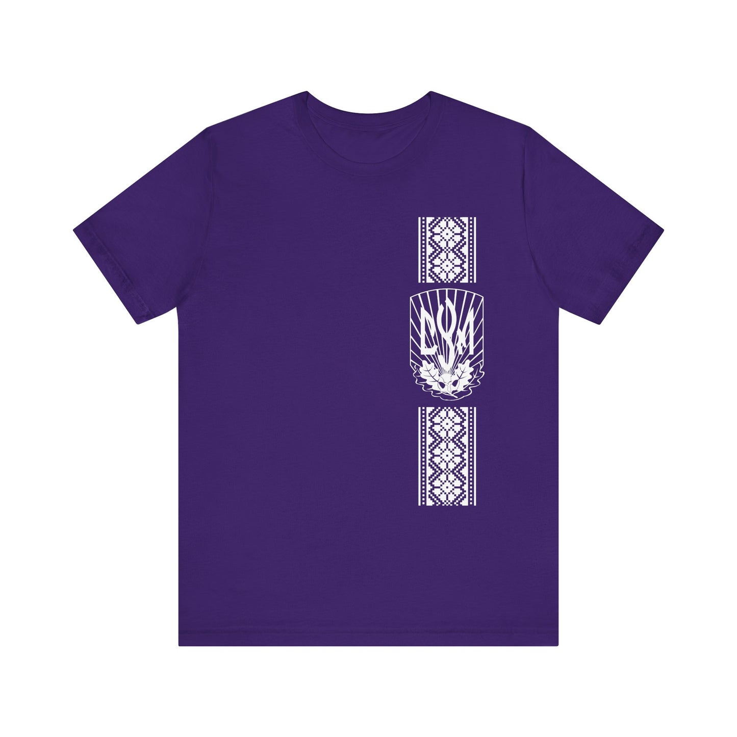 CYM Logo with printed Ukrainian Embroidery Adult T-Shirt